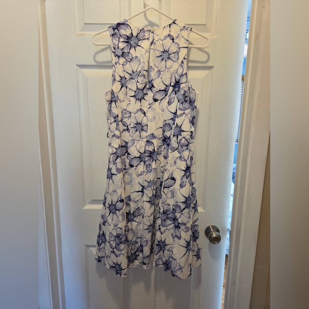 Liz Claiborne Blue and White Dress